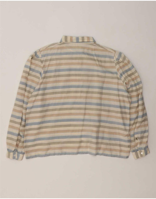 Camicia vintage da donna UK 18 XL a righe multicolore