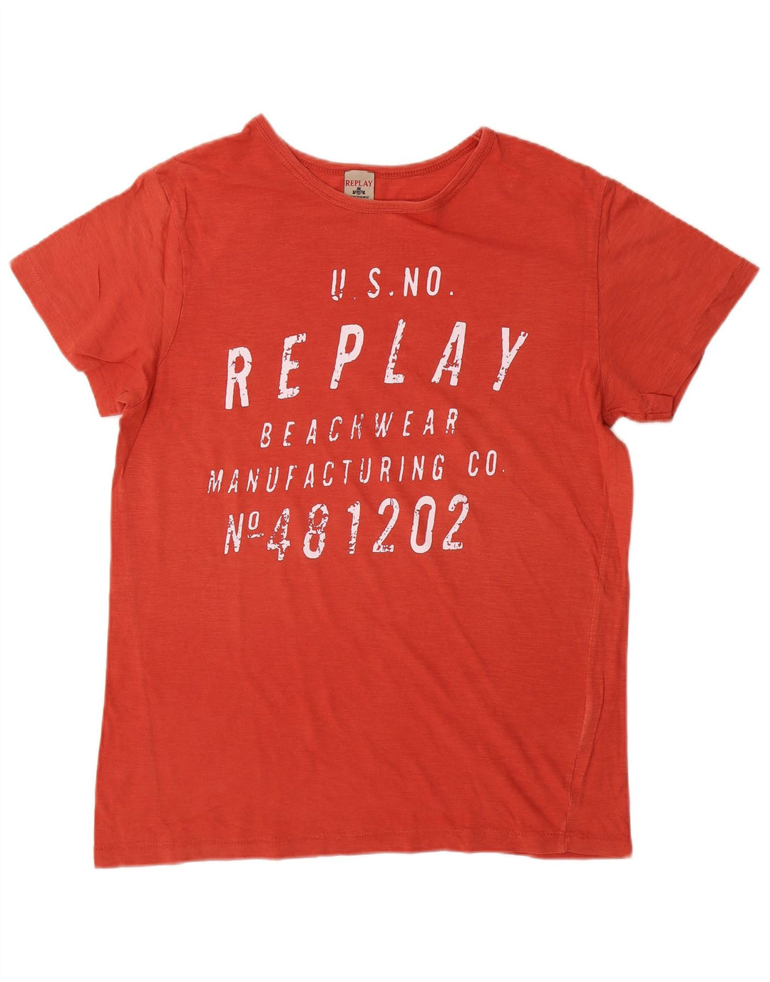 Replay T-shirt grafica da donna Top UK 16 grande rossa