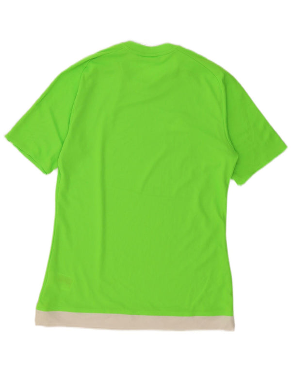 T-shirt Adidas Climalite da uomo Top piccola in poliestere color block verde