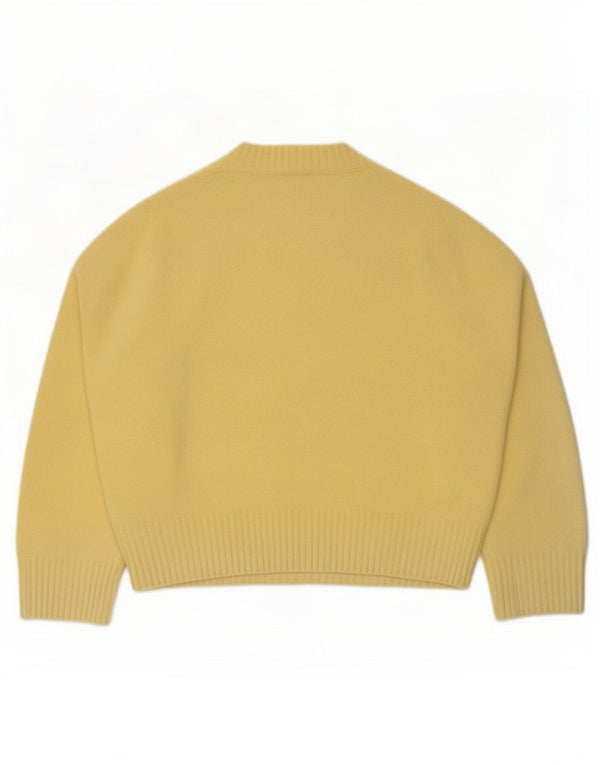 Maglione girocollo oversize da donna Zara UK 14 Acrilico giallo medio