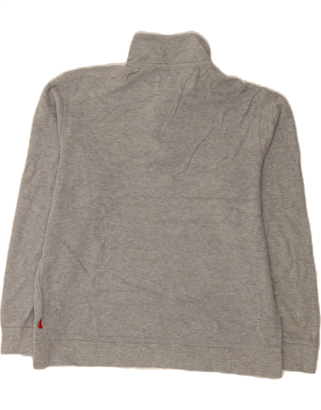 IZOD Mens Zip Neck Sweatshirt Jumper Small Grey Cotton Vintage Izod and Second-Hand Izod from Messina Hembry 