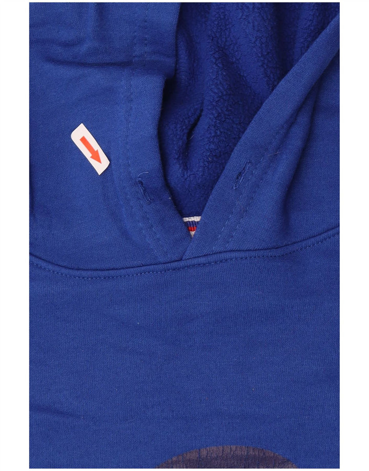 Maglione con cappuccio grafico da uomo Champion in poliestere blu medio