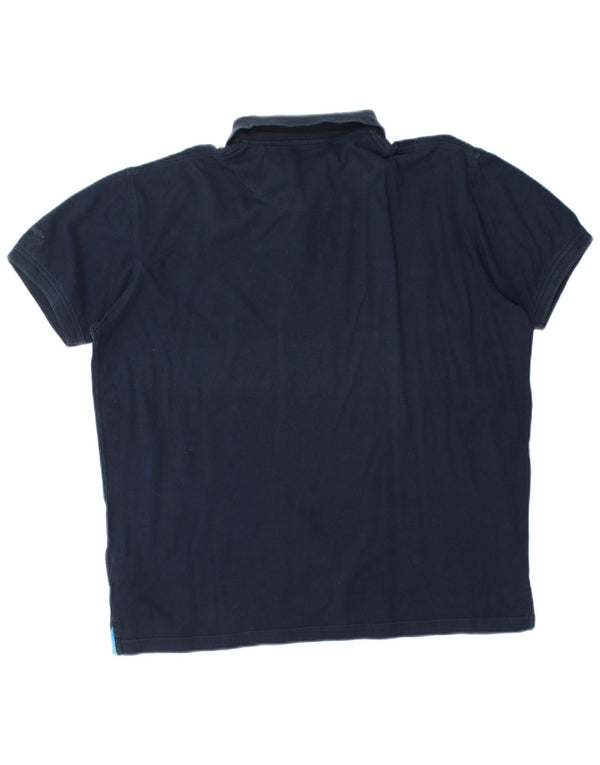 Polo da uomo Harmont & Blaine 2XL in cotone blu navy