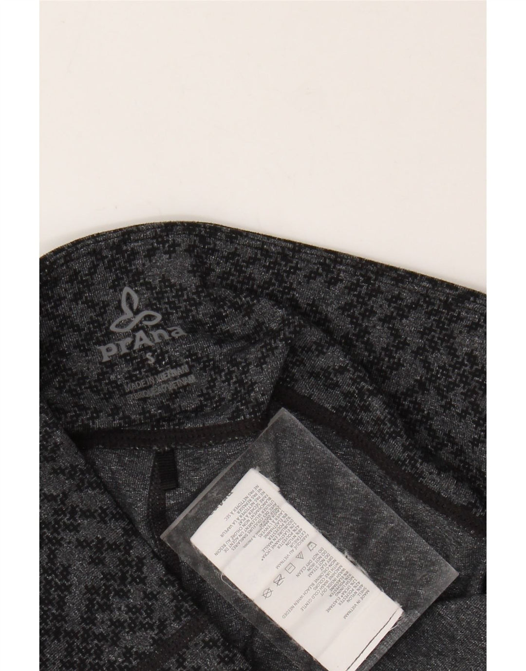 PRANA Leggings da donna UK 8 Piccolo nylon geometrico grigio