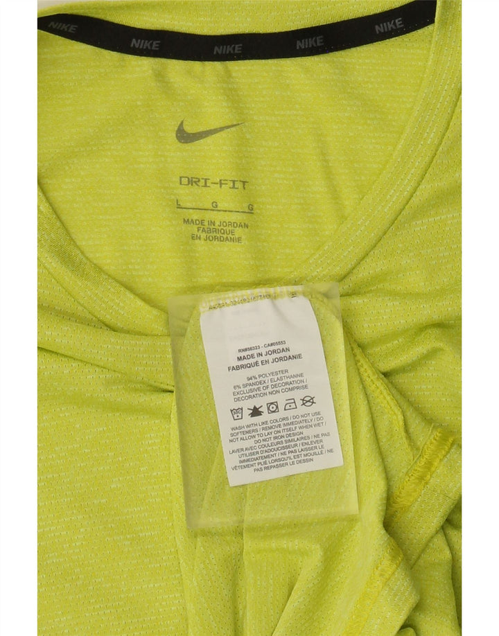 T-shirt Nike Dri Fit da uomo, grande, in poliestere verde