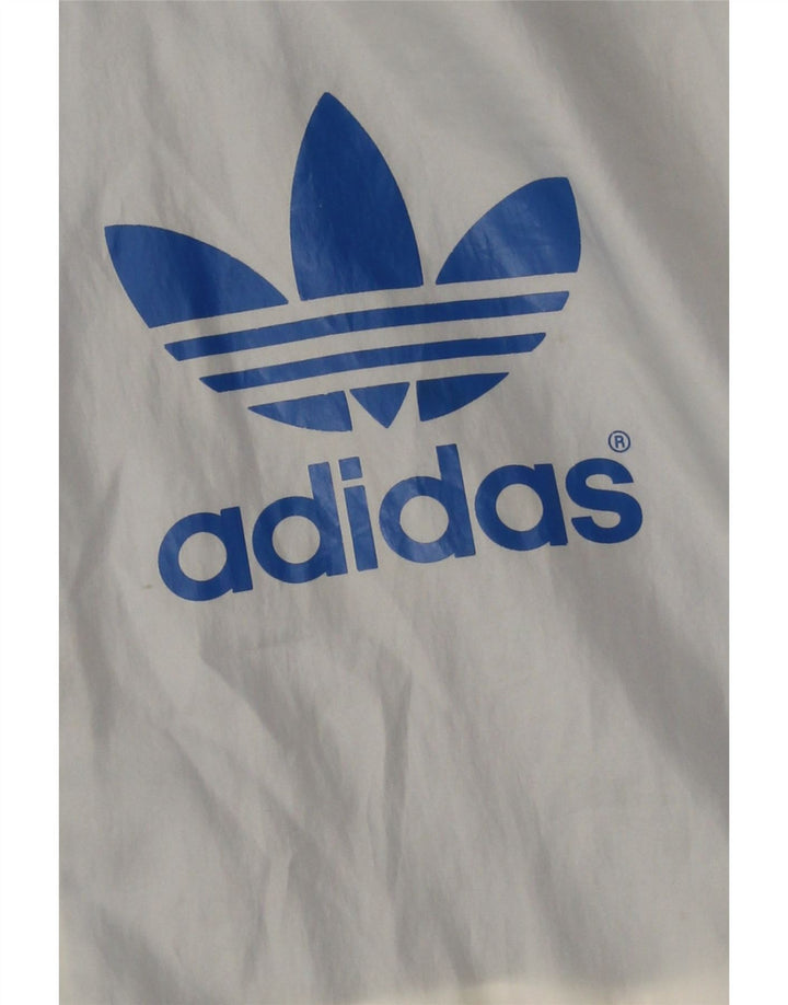 ADIDAS Giacca da uomo con grafica con cappuccio, giacca piccola, colore bianco