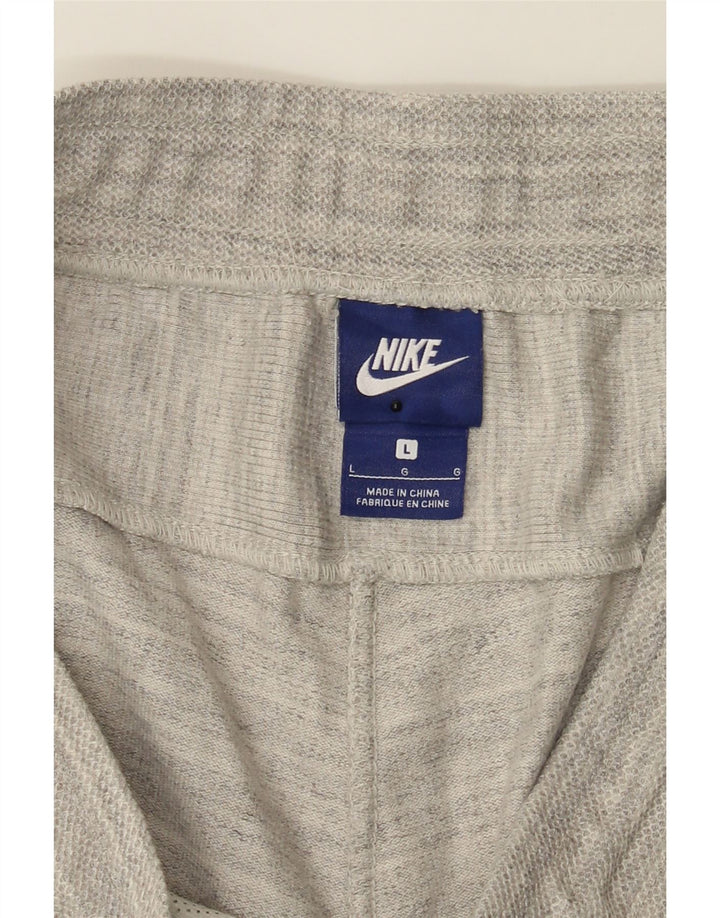 NIKE Mens Tracksuit Trousers Large  Grey Striped Cotton Vintage Nike and Second-Hand Nike from Messina Hembry 