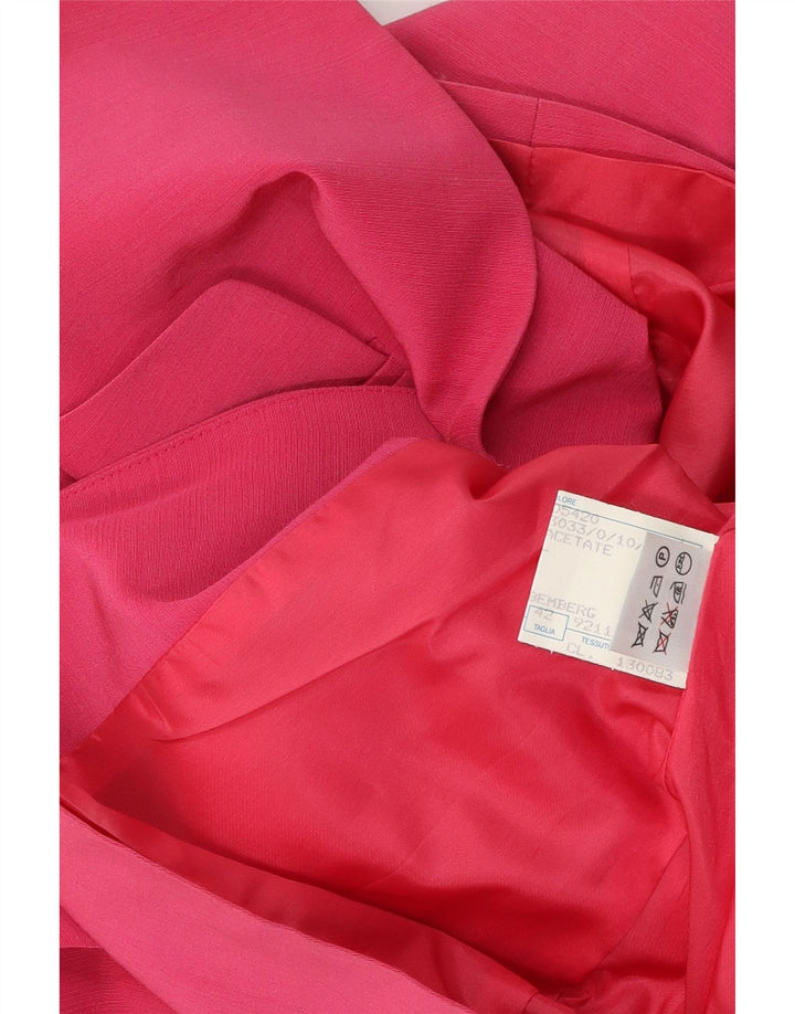 Giacca blazer vintage da donna a 4 bottoni IT 42 acetato rosa medio
