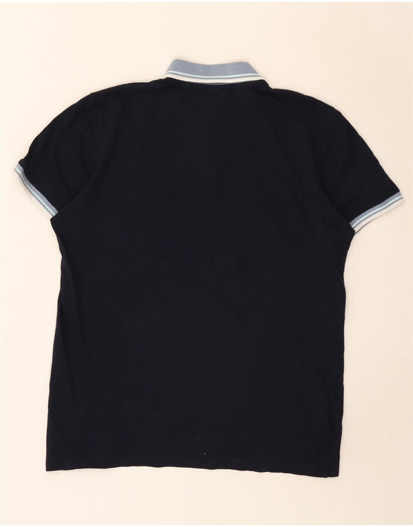 Polo da rugby da uomo Jack & Jones in cotone a righe medie blu navy