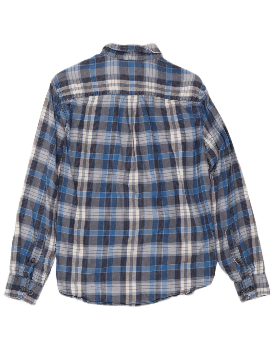 Eddie Bauer Camicia da uomo in flanella dalla vestibilità classica, piccolo cotone scozzese blu