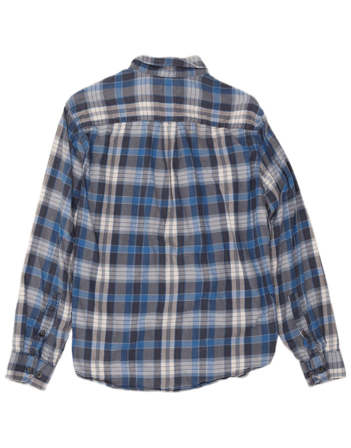 Eddie Bauer Camicia da uomo in flanella dalla vestibilità classica, piccolo cotone scozzese blu