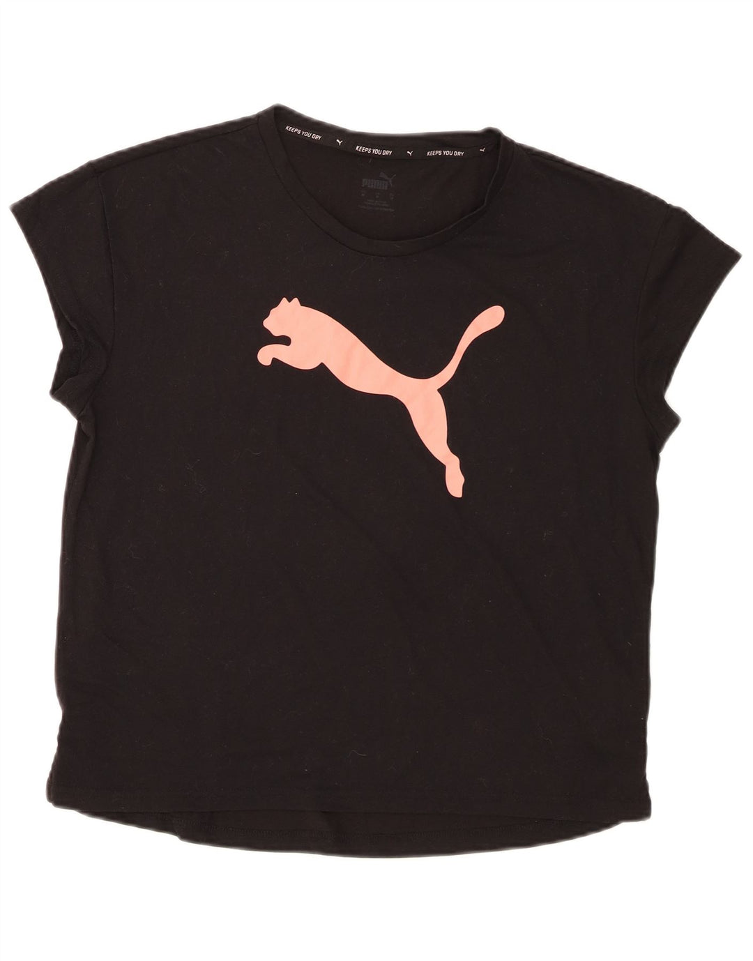 T-shirt grafica da donna Puma UK 14 Medium Nero Poliestere