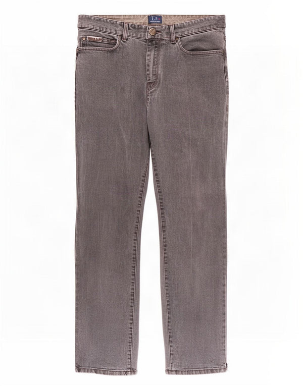 Jeans Straight Uomo Trussardi W32 L32 Cotone Grigio