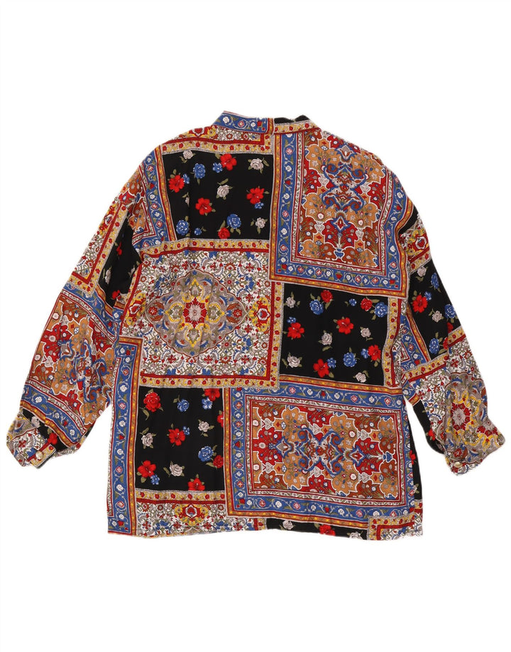 Camicetta da donna VINTAGE UK 16 Viscosa patchwork multicolore grande
