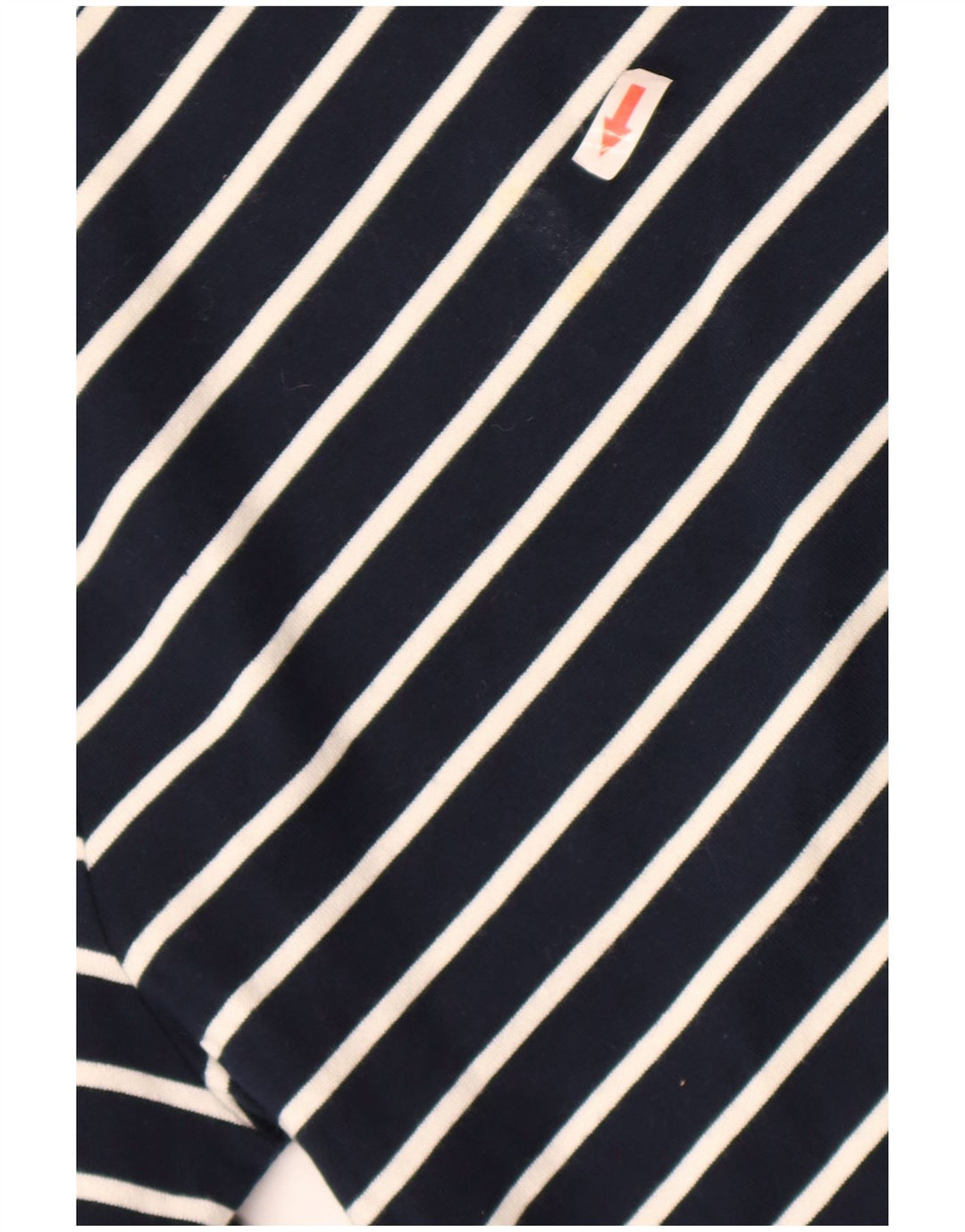 Maglione girocollo da uomo Zara in cotone a righe medie blu navy
