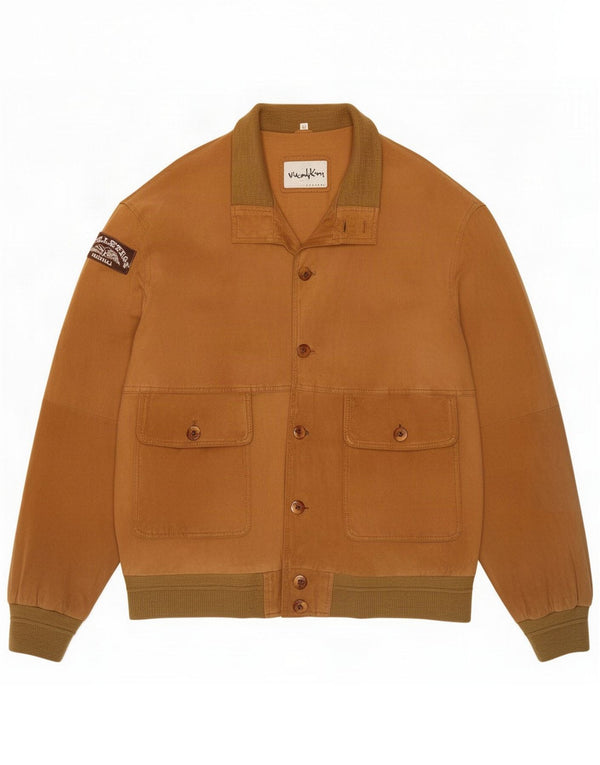 Giubbotto bomber in pelle scamosciata vintage da uomo UK 42 XL Pelle marrone