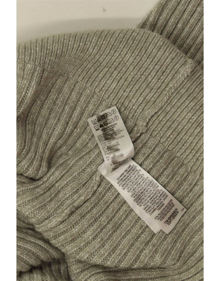 Maglione cardigan da donna Marks & Spencer UK 16 grande poliestere verde