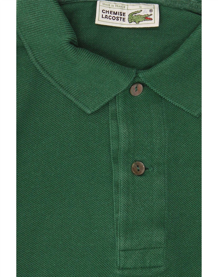 Polo da uomo a maniche lunghe Lacoste taglia 4 in cotone verde medio