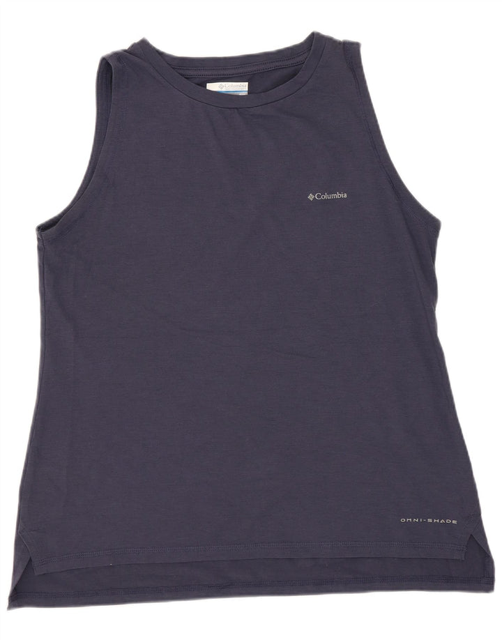 Canotta Omni-Shade da donna Columbia UK 12 poliestere blu navy medio