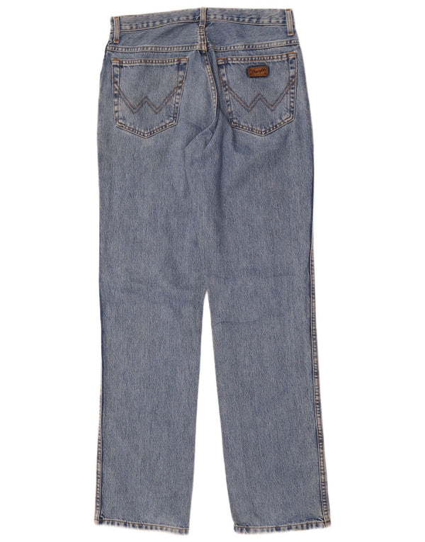 Jeans dritti a vita alta Texas da donna Wrangler W32 L34 cotone blu