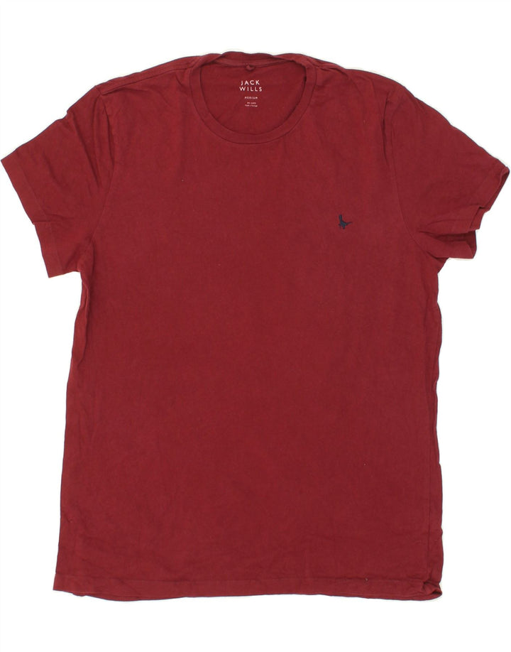 JACK WILLS Mens T-Shirt Top Medium Red Cotton Vintage Jack Wills and Second-Hand Jack Wills from Messina Hembry 