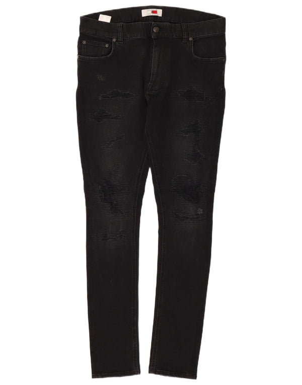 TOMMY HILFIGER Jeans skinny effetto consumato Lewis Hamilton da uomo W30 L32 neri