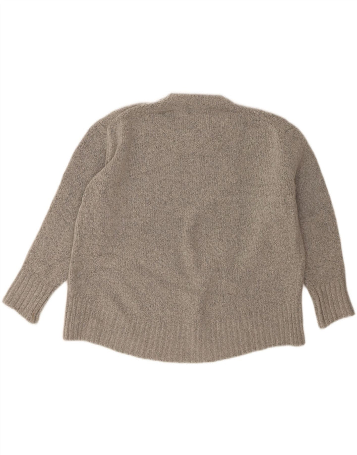 Maglione maglione girocollo oversize da donna Zara UK 10 piccolo grigio