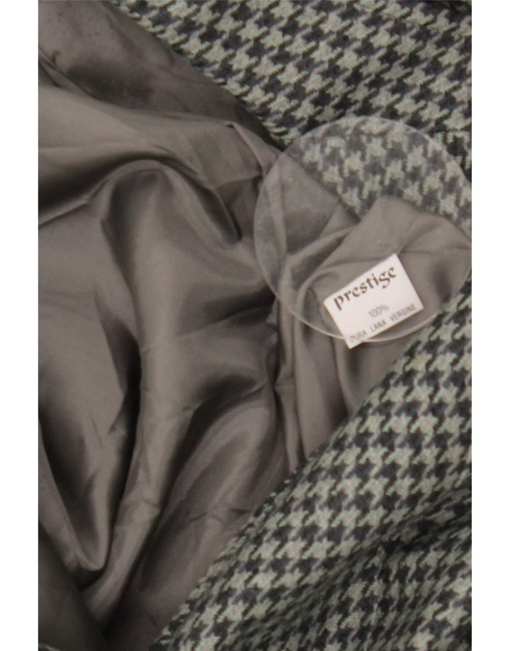 Giacca blazer vintage da donna a 2 bottoni IT 46 grande pied de poule grigio