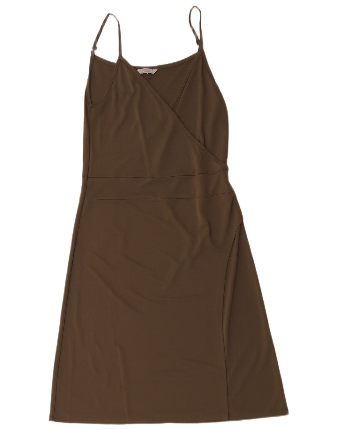 Abito a trapezio senza maniche da donna Marks & Spencer UK 12 medio cachi