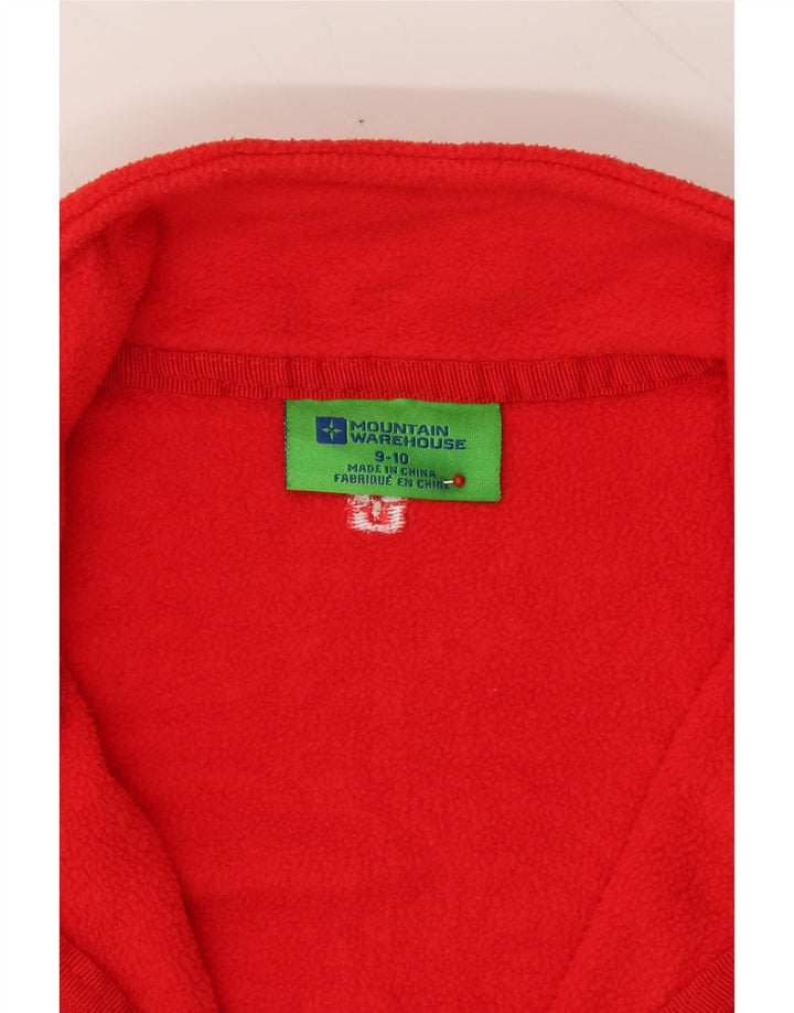 MOUNTAIN WAREHOUSE Girls Fleece Jacket 9-10 Years Red Polyester Vintage Mountain Warehouse and Second-Hand Mountain Warehouse from Messina Hembry 