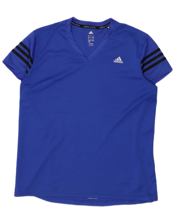 T-shirt ADIDAS da donna Climalite UK 20/22 XL poliestere blu