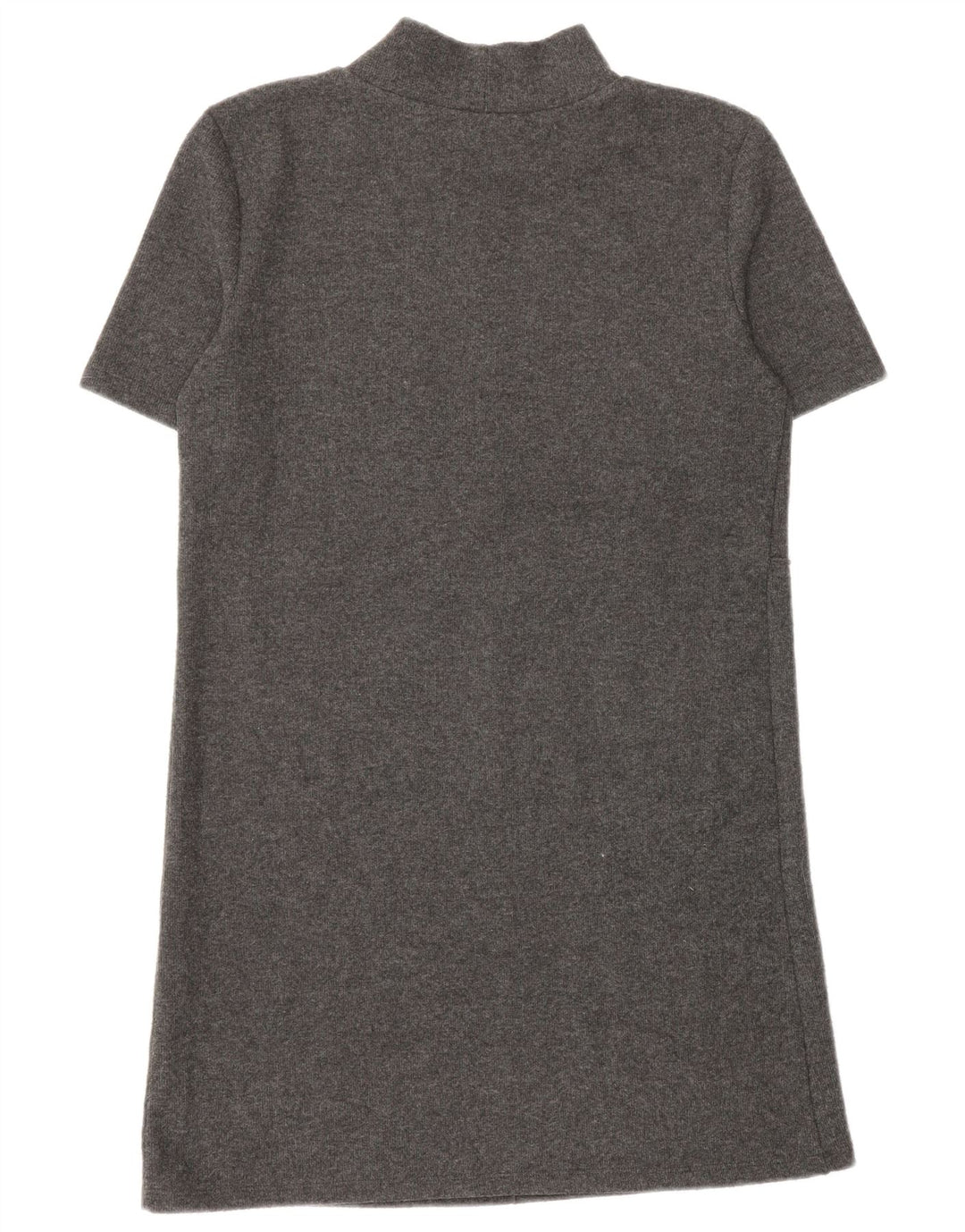 Abito maglione a maniche corte da donna Zara UK 10 piccolo poliestere grigio
