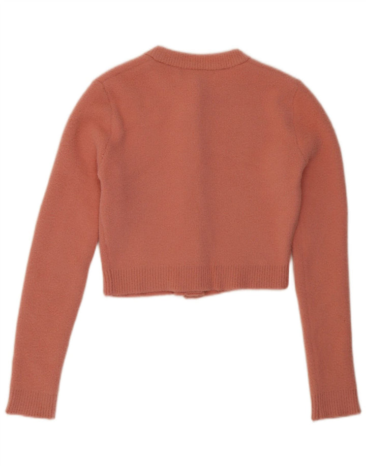 Maglione cardigan corto da donna Zara UK 10 piccolo rosa