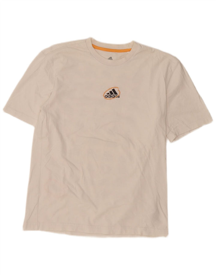 T-shirt grafica da uomo ADIDAS Top piccola in cotone bianco