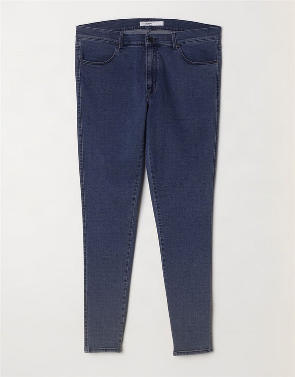 Jeans skinny a vita alta da donna Wrangler W40 L32 cotone blu
