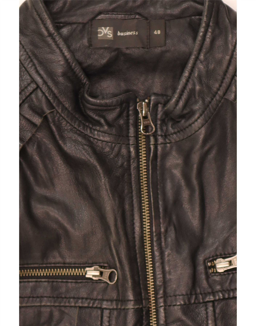 Giacca da motociclista in pelle da donna BVS EU 48 2XL Nera