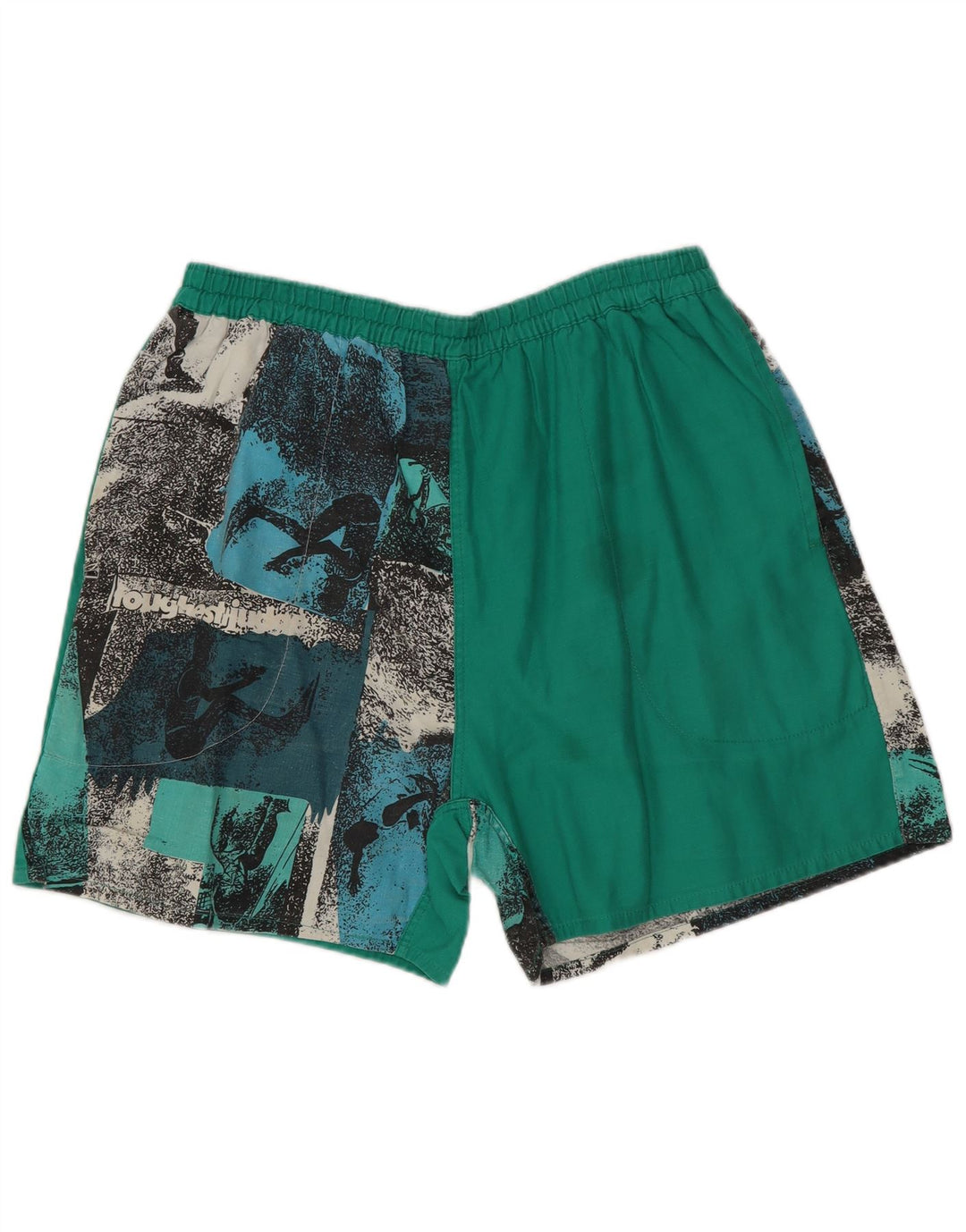 Pantaloncini da bagno vintage da uomo piccoli in cotone tie dye multicolore