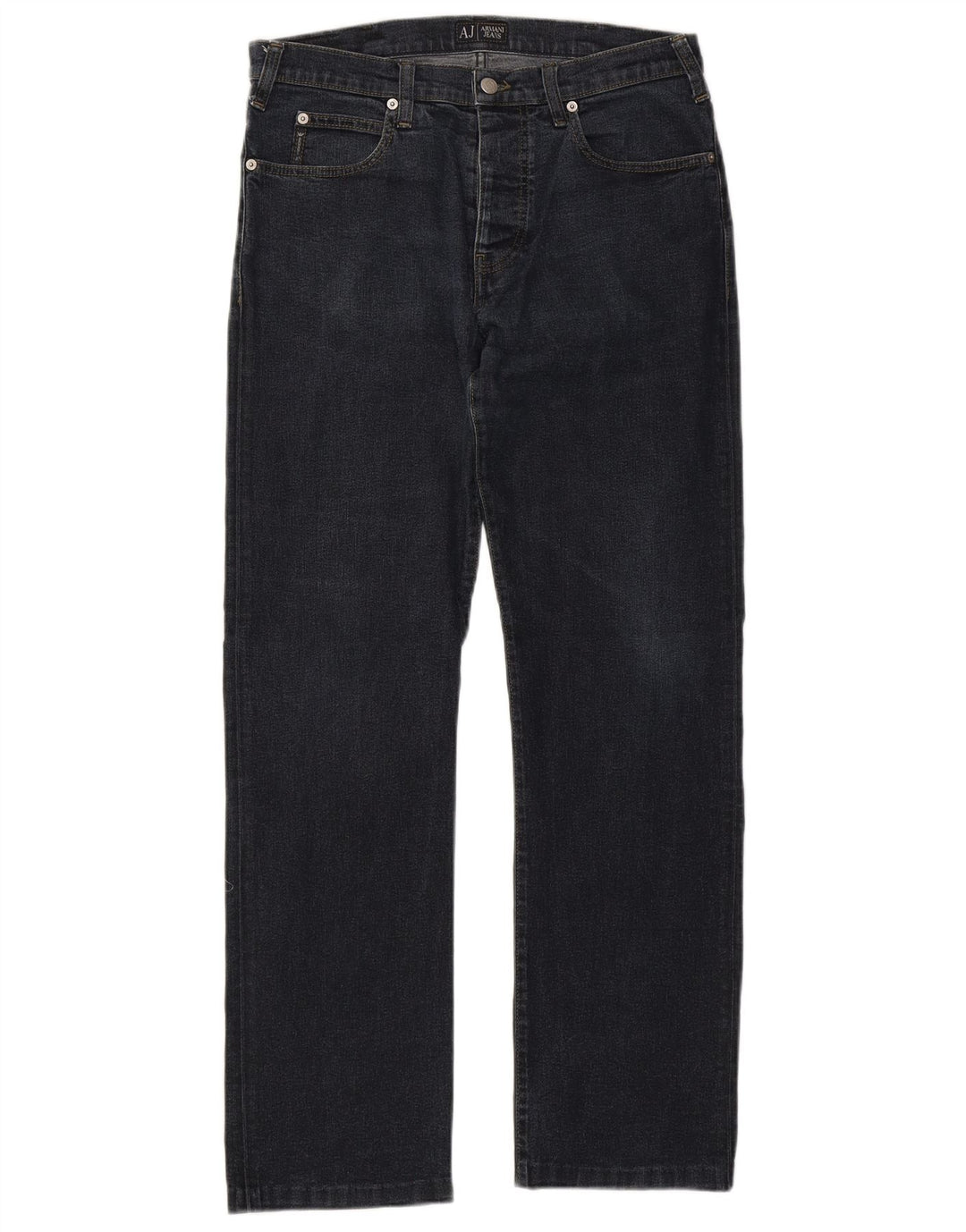 ARMANI Womens Straight Jeans W32 L30 Navy Blue Cotton