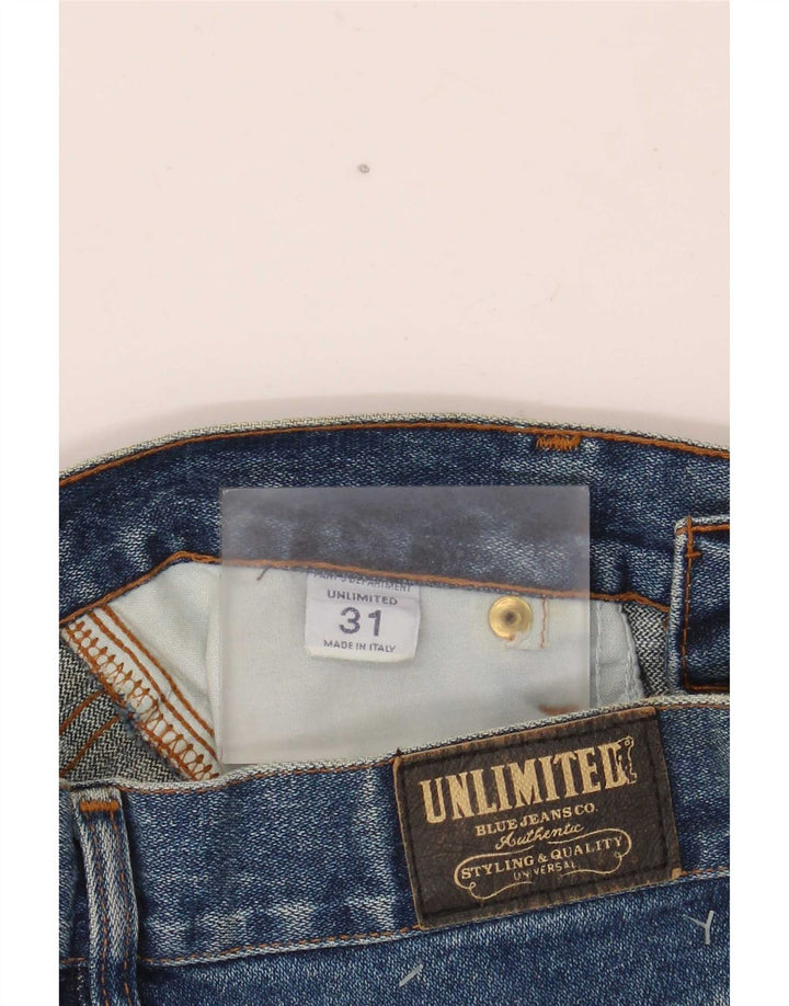 Pantaloncini di jeans da donna illimitati W31 cotone blu medio