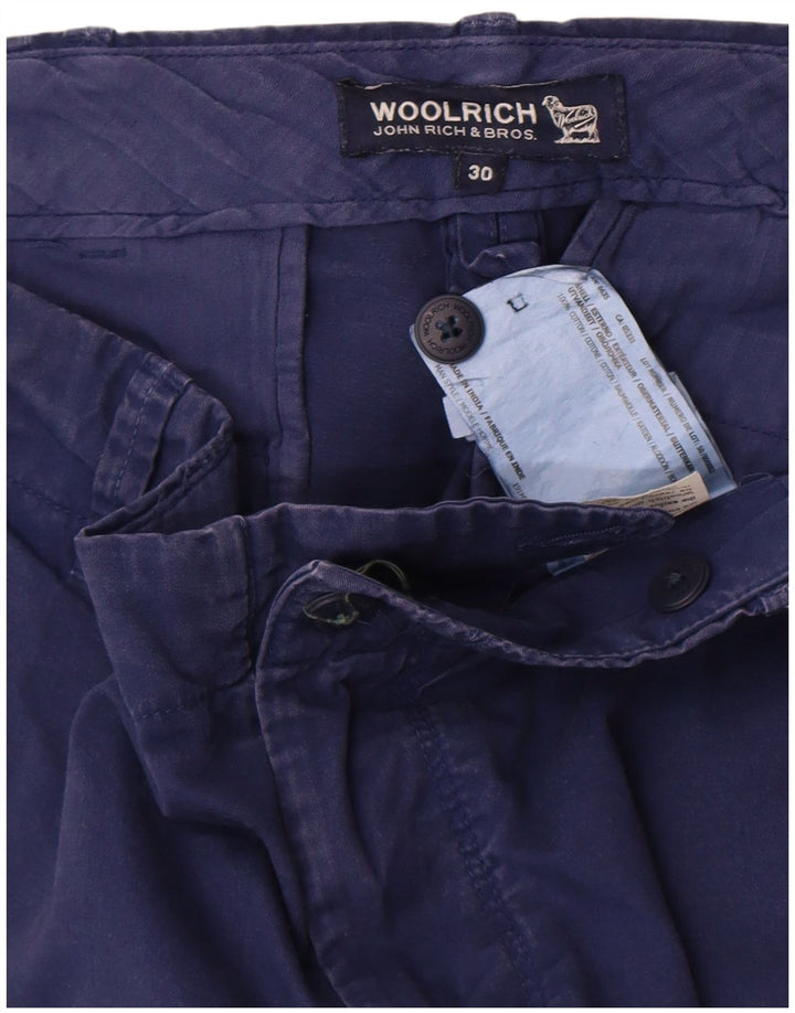 Pantaloncini chino da uomo Woolrich W30 cotone blu navy medio