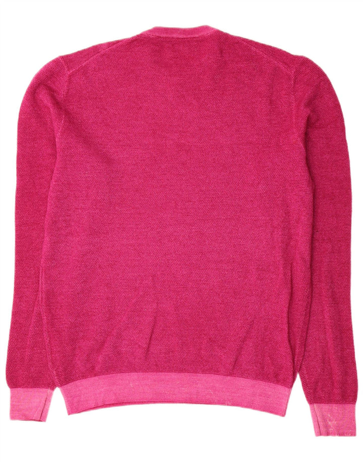 Maglione maglione girocollo da uomo Sun68 grande lana rosa