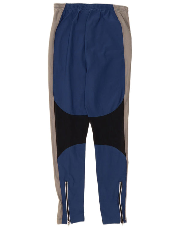 Pantaloni della tuta da donna Nike UK 14 Large Blu Colourblock Poliestere