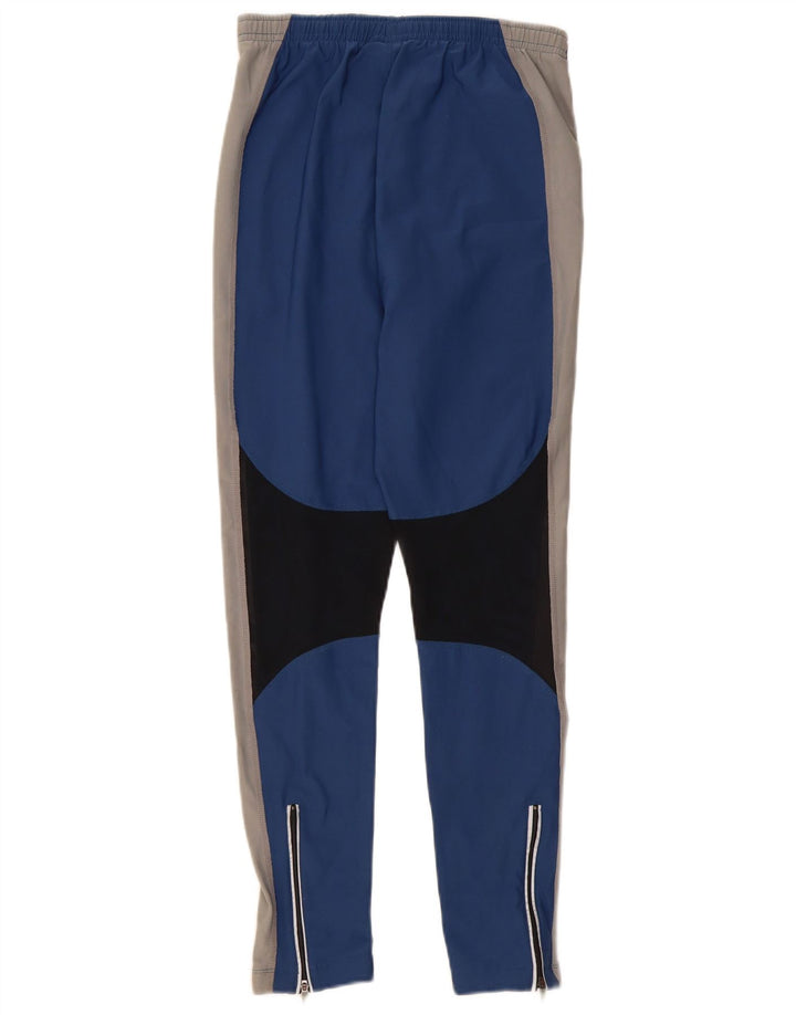 Pantaloni della tuta da donna Nike UK 14 Large Blu Colourblock Poliestere