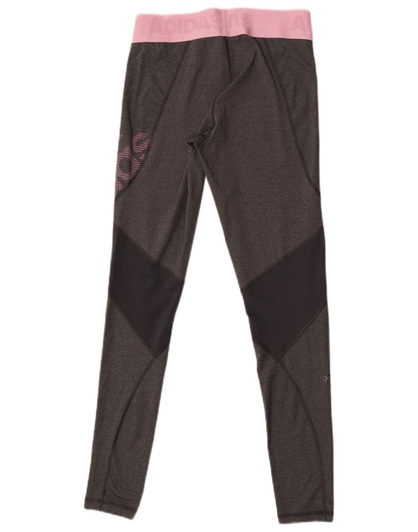Leggings Adidas Climacool Graphic da donna UK 8/10 Small Grey Colourblock