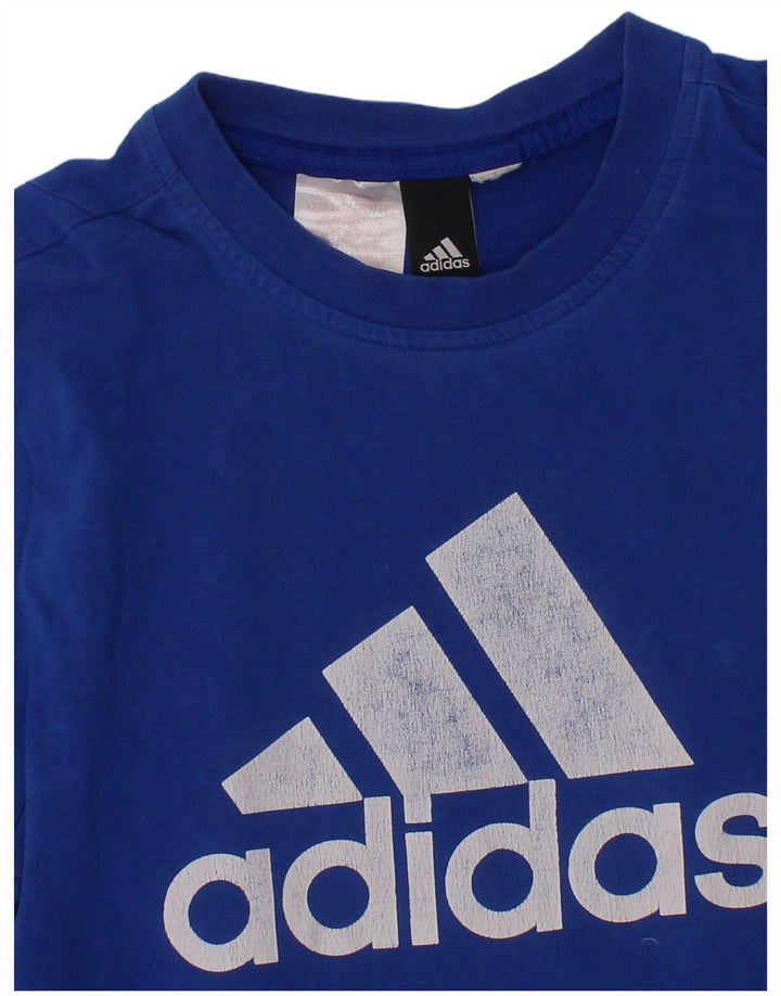 Maglietta grafica da ragazzo Adidas Top 10-11 anni Blu