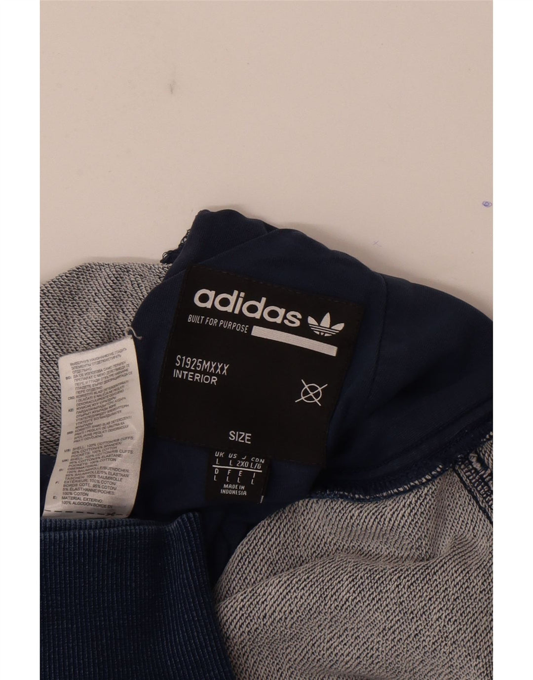Pantaloni da tuta da uomo Adidas Joggers grandi in cotone a righe blu