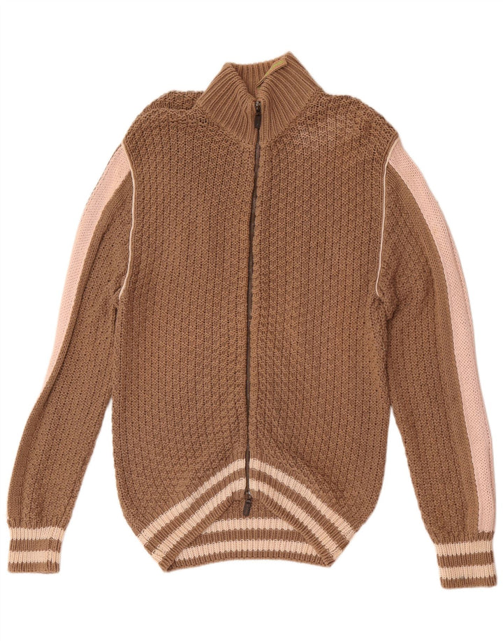 Maglione cardigan da donna Etro UK 14 Cotone color block marrone medio