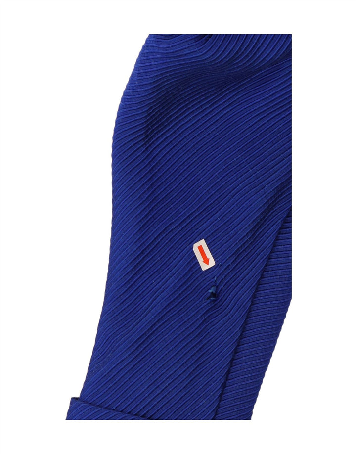 Giacca blazer da donna VINTAGE UK 12 Cotone gessato blu medio