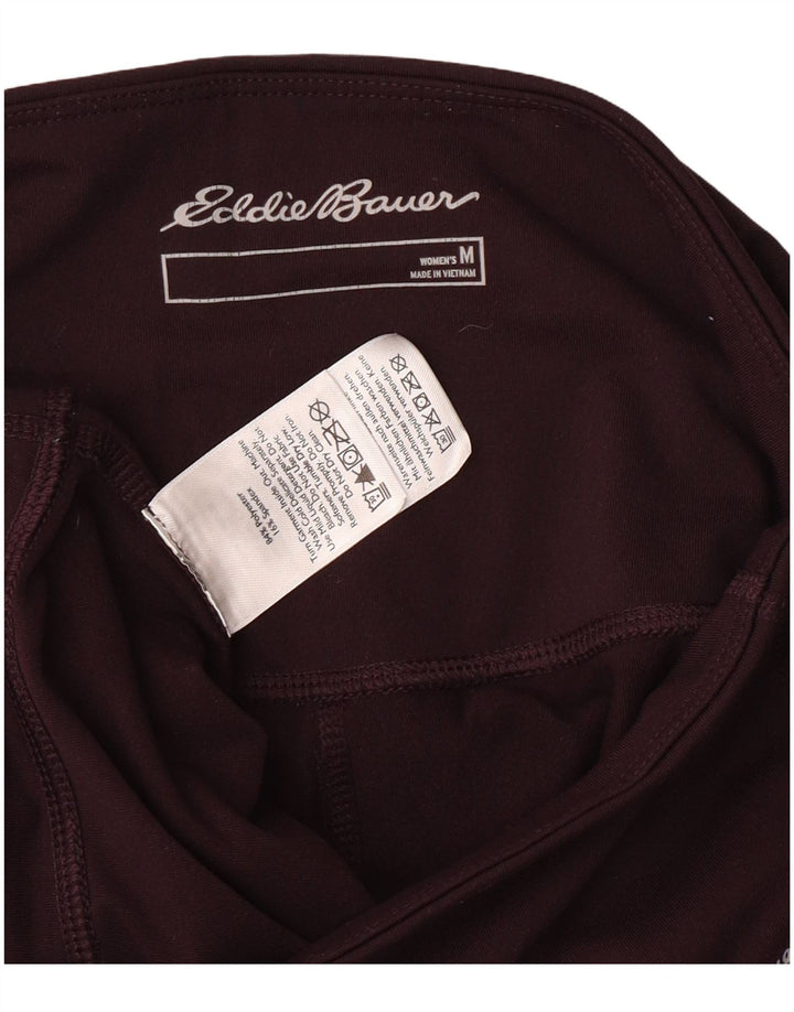 Leggings Capri da donna Eddie Bauer UK 12 Poliestere bordeaux medio