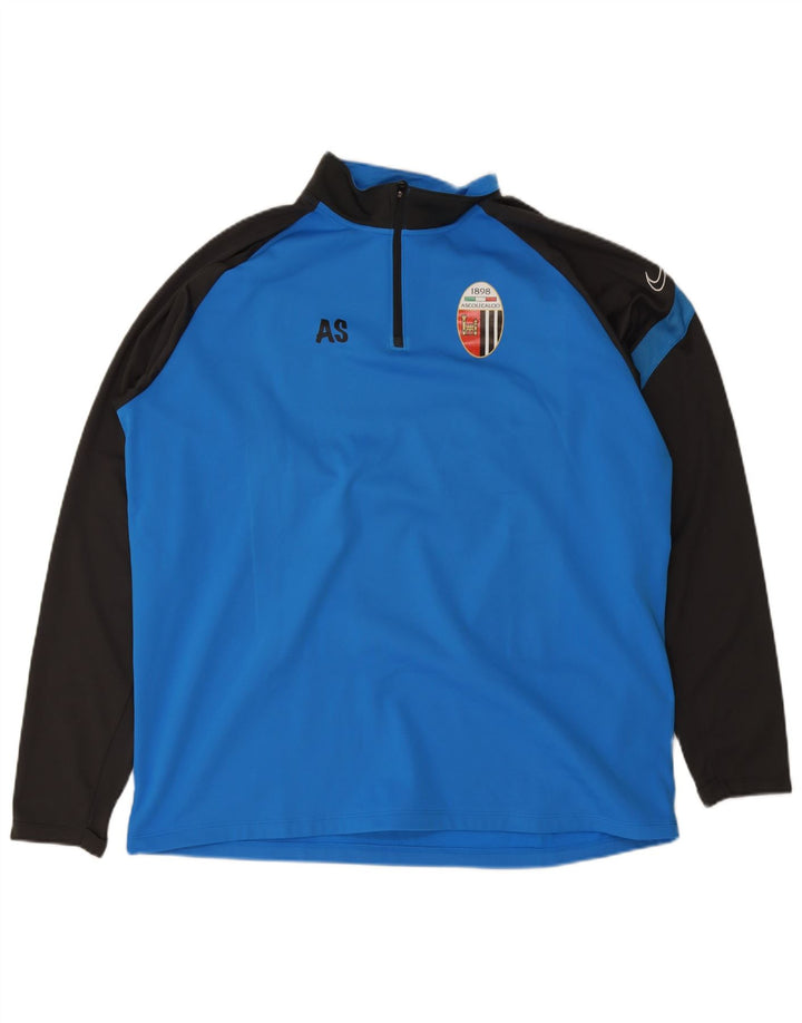 Top da tuta Nike Dri Fit Graphic Pullover da uomo 2XL Blu Colourblock